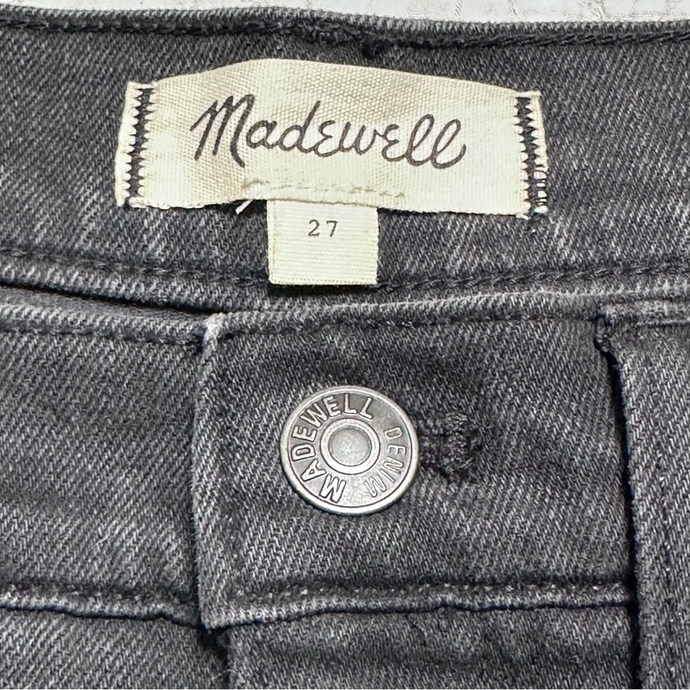 Madewell Women’s Hi-Rise Denim Shorts Button Fly In Black Sz.27 Boho Goth Summer - Picture 7 of 9